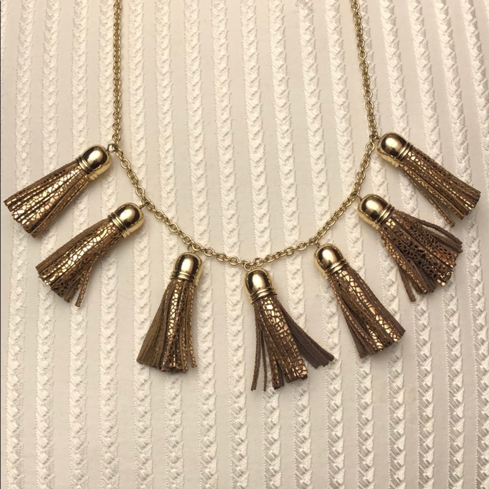 Bauble bar leather pendant necklace